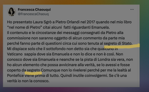 Emanuela Orlandi, _Far sparire quella roba e pagare tombaroli._ Le nuove chat emerse _ LA7 - G...png