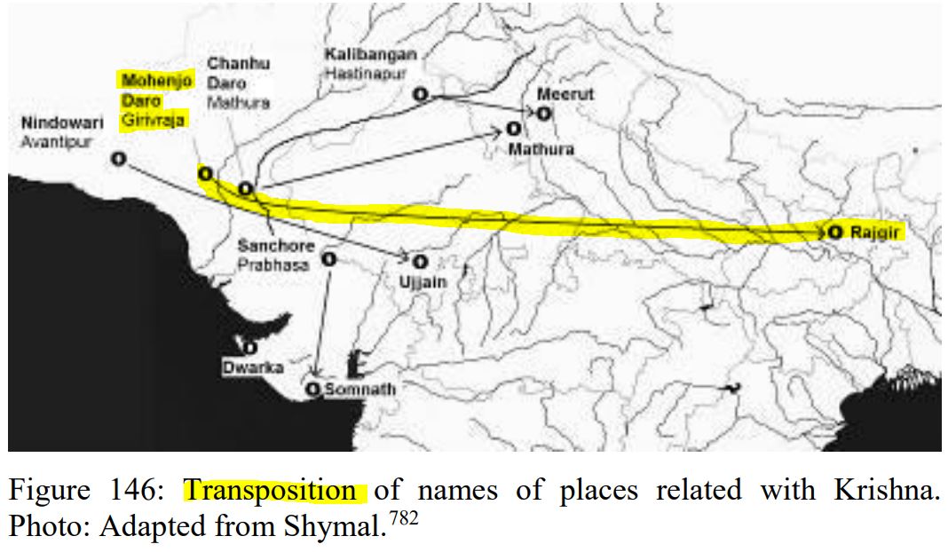 Showing west Mohenjo Daro Girivraja to east Rajgriha.JPG